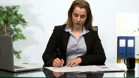 Working in office  Stock Footage 210224031