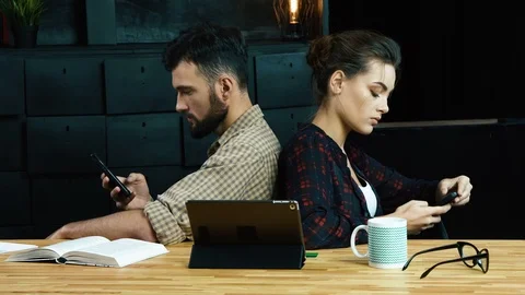 Working in office in pair Stock Footage 92137331