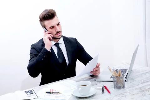 Working at the office. Stock Photos