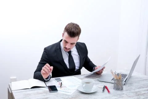 Working at the office Stock Photos