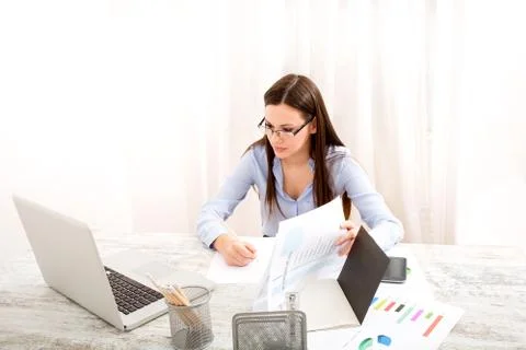 Working at the office Stock Photos