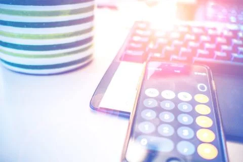 Working office space closeup Stock Photos