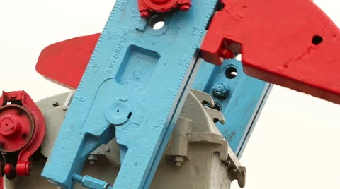 Working oil pump. close-up Stock Footage 66357481