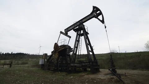 Working oil pump Stock Footage 81801360