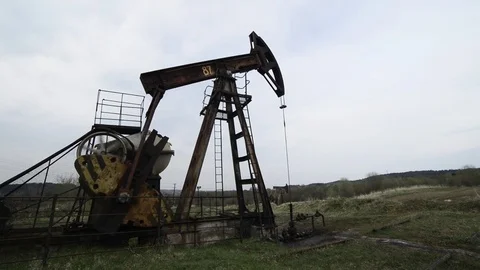 Working oil pump Stock Footage 82037259