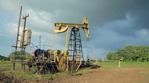 Working oil pumps Video stock 52437700