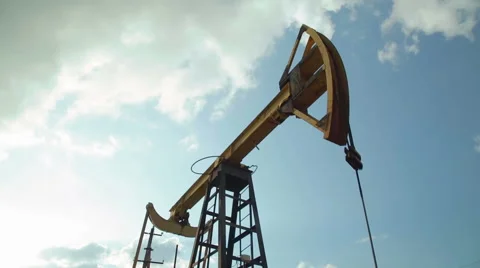 Working oil pumps Stock-Footage 52445259