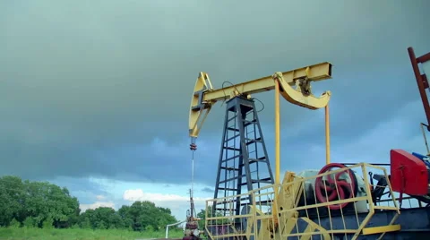 Working oil pumps Stock Footage 52448710