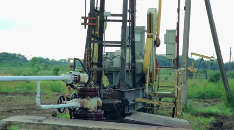 Working oil pumps Stock-Footage 52457344