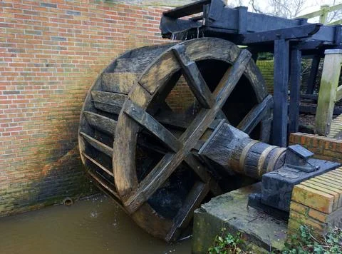 Working old water mill Stock Photos