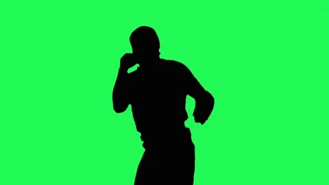 Working out boxer. A fight with a shadow. Stock Footage 88543625