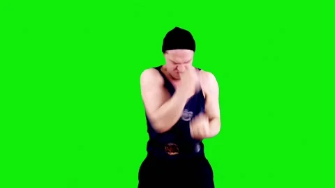 Working out boxer. A fight with a shadow. Stock Footage 89332758