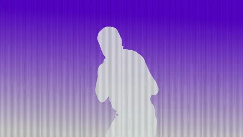 Working out boxer. A fight with a shadow. Stock Footage 89361237