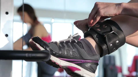 Working out in the gym Stock Footage 49558579