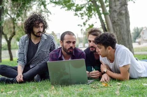 Working Outdoors with Technology Stock Photos