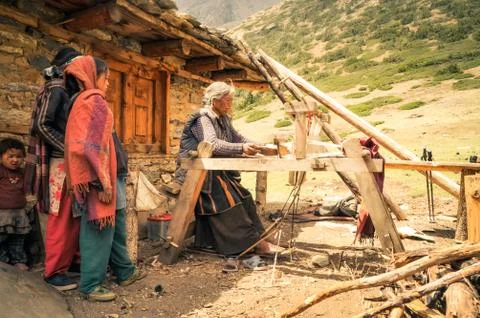 Working outside in Nepal Stock Photos