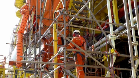 Working Overboard and Working At Height. Stock Footage 129670068