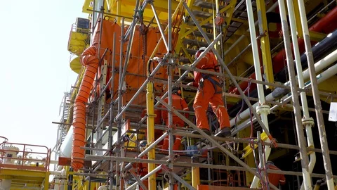 Working Overboard and Working At Height. Stock Footage 129674514