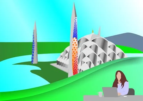 Working overtime before eid Stock Illustration