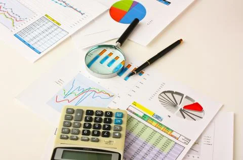 Working paper chart Stock Photos