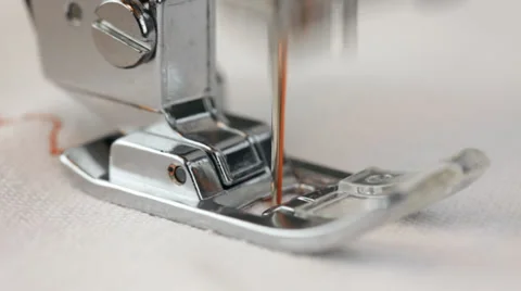Working part of sewing machine Stock Footage 34395438