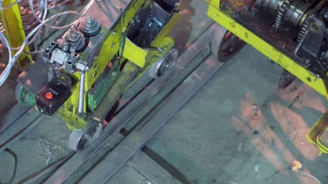 Working parts of the chain-making machine Stock Footage 97851019