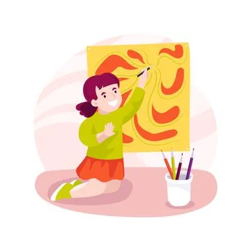 Working on patterns isolated cartoon vector illustration. Stock Illustration