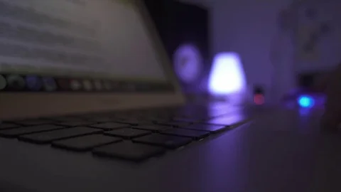 Working on the pc Stock Footage 77614503