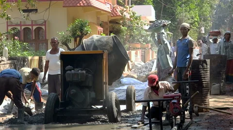 Working people on the road Stock Footage 67771511