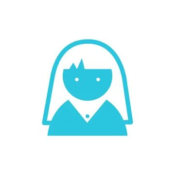 Working personal assistant icon, multitasking worker, symbol, young charact.. Stock Illustration