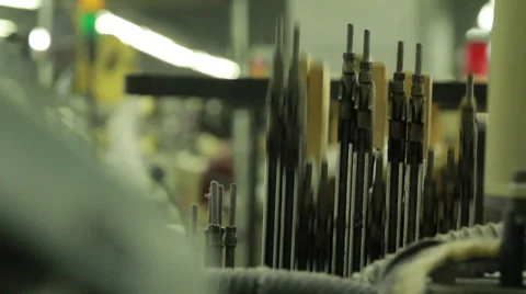 Working pieces in a textile machine Stock Footage 62524561