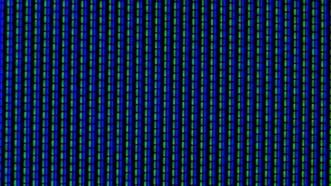 Working pixels in the screen color TV, with a video playback close up. Red Stock Footage 145913866