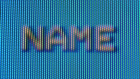 Working pixels in the screen color TV, with a video playback close up. The Name Stock Footage 145914160