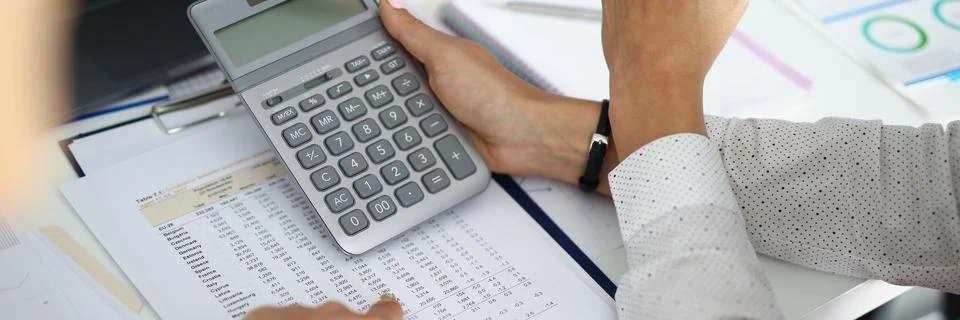 Working place with documents Stock Photos