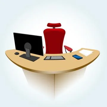 Working place Stock Illustration
