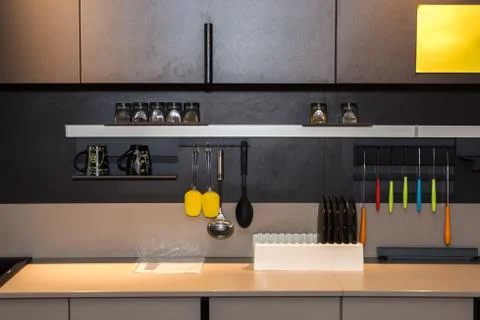 Working place in the kitchen Stock Photos