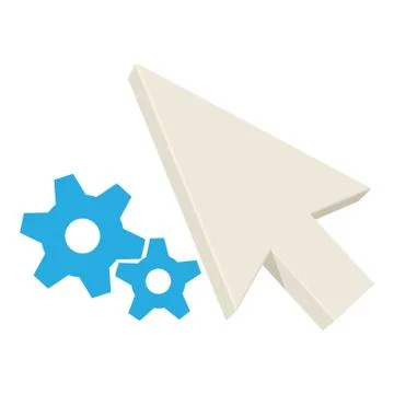 Working pointer icon, cartoon style Stock Illustration