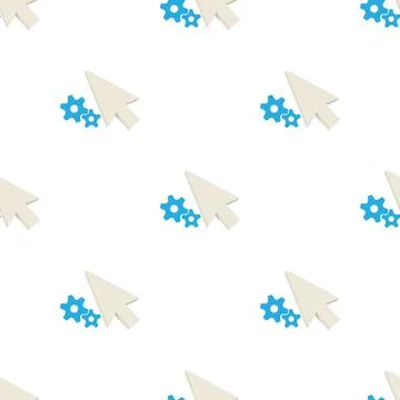 Working pointer pattern seamless vector Stock Illustration