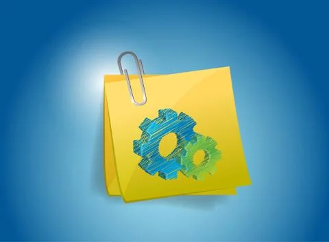 Working post illustration design over a blue background Stock Illustration