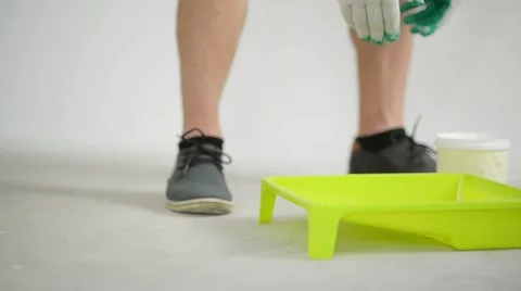 Working Pouring paint into a cuvette Stock Footage 64050944