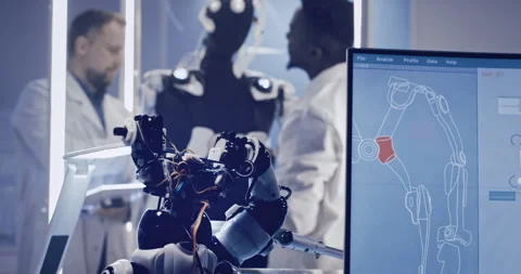 Working on Powered Exoskeleton Project i... | Stock Video | Pond5