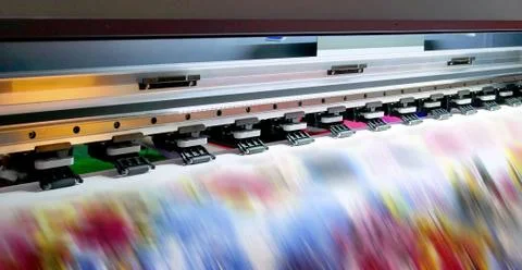 Working print machine. Stock Photos