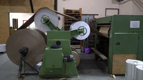 Working printing equipment in a typography workshop Stock Footage 225261916