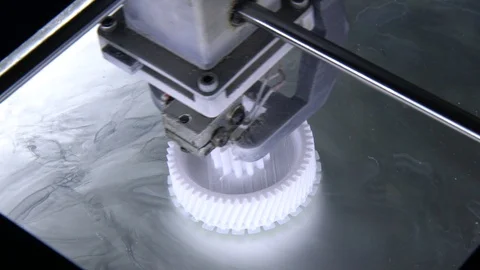 Working process of 3D printer 4K 4096x2304 Stock Footage 116792614