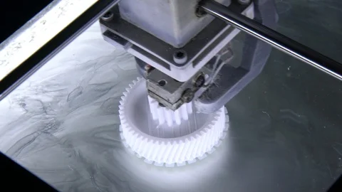Working process of 3D printer 4K 4096x2304 Stock Footage 116792662