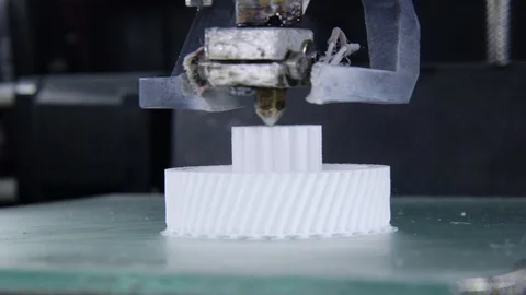 Working process of 3D printer 4K 4096x2304 Stock Footage 116792717