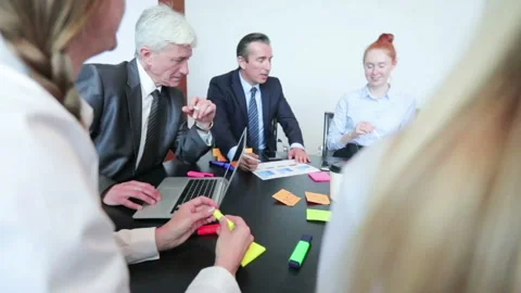 Working process at business meeting Stock Footage 125186130
