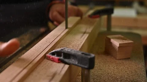 Working process in the carpentry workshop Stock Footage 132781855