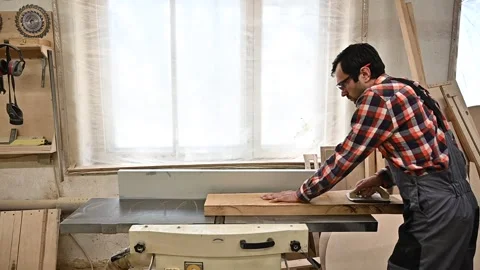 Working process in the carpentry workshop Stock Footage 132782479