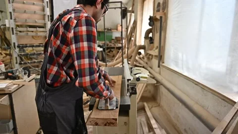 Working process in the carpentry workshop Stock Footage 132782575